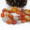13*18MM natural red agate bucket bead bracelet loose beads semi-finished product wholesale DIY drum bead jewelry matching beads are selling well undefined